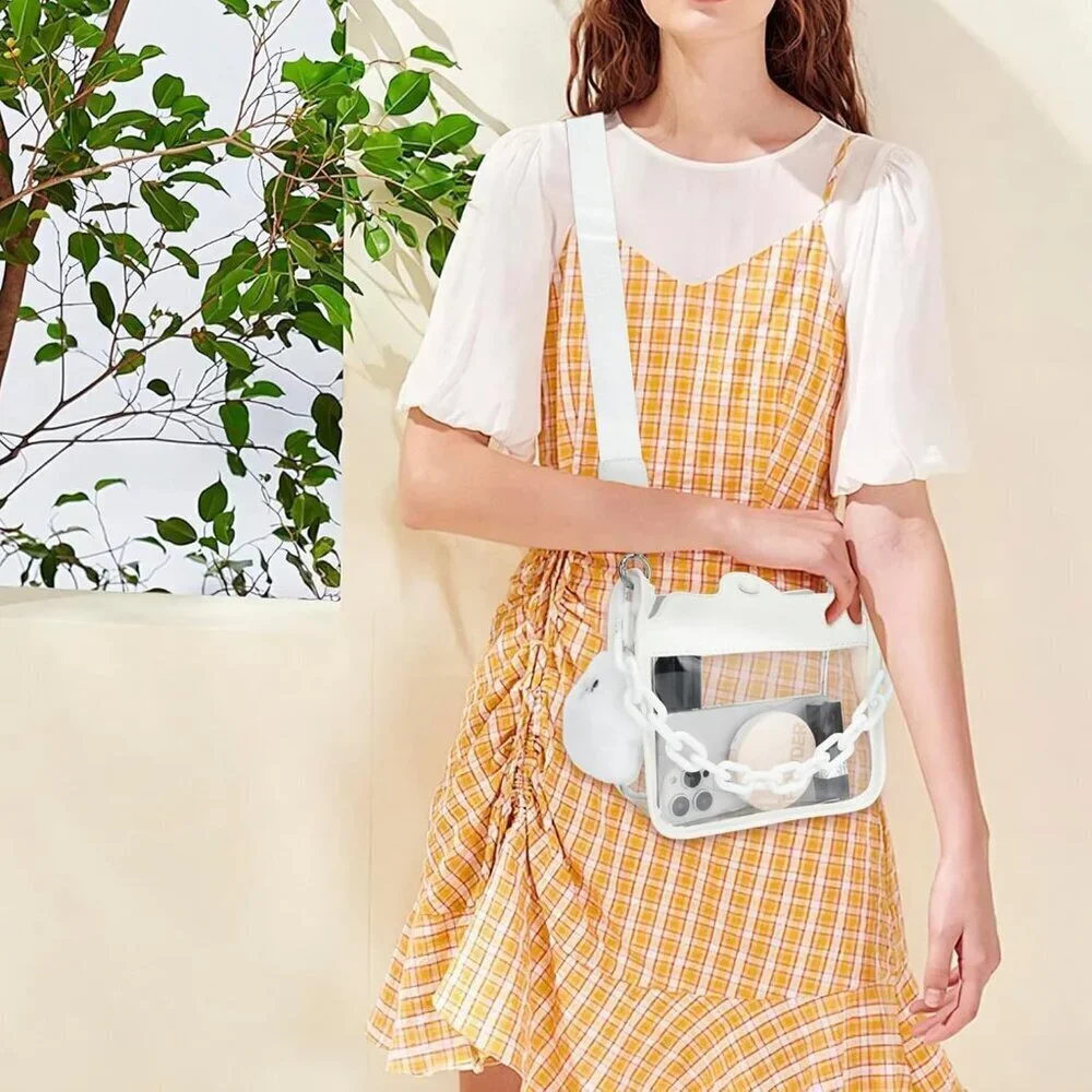 Small Clear Crossbody Bag for Stadium Events Transparent Handbag for Concerts - Picture 8 of 8